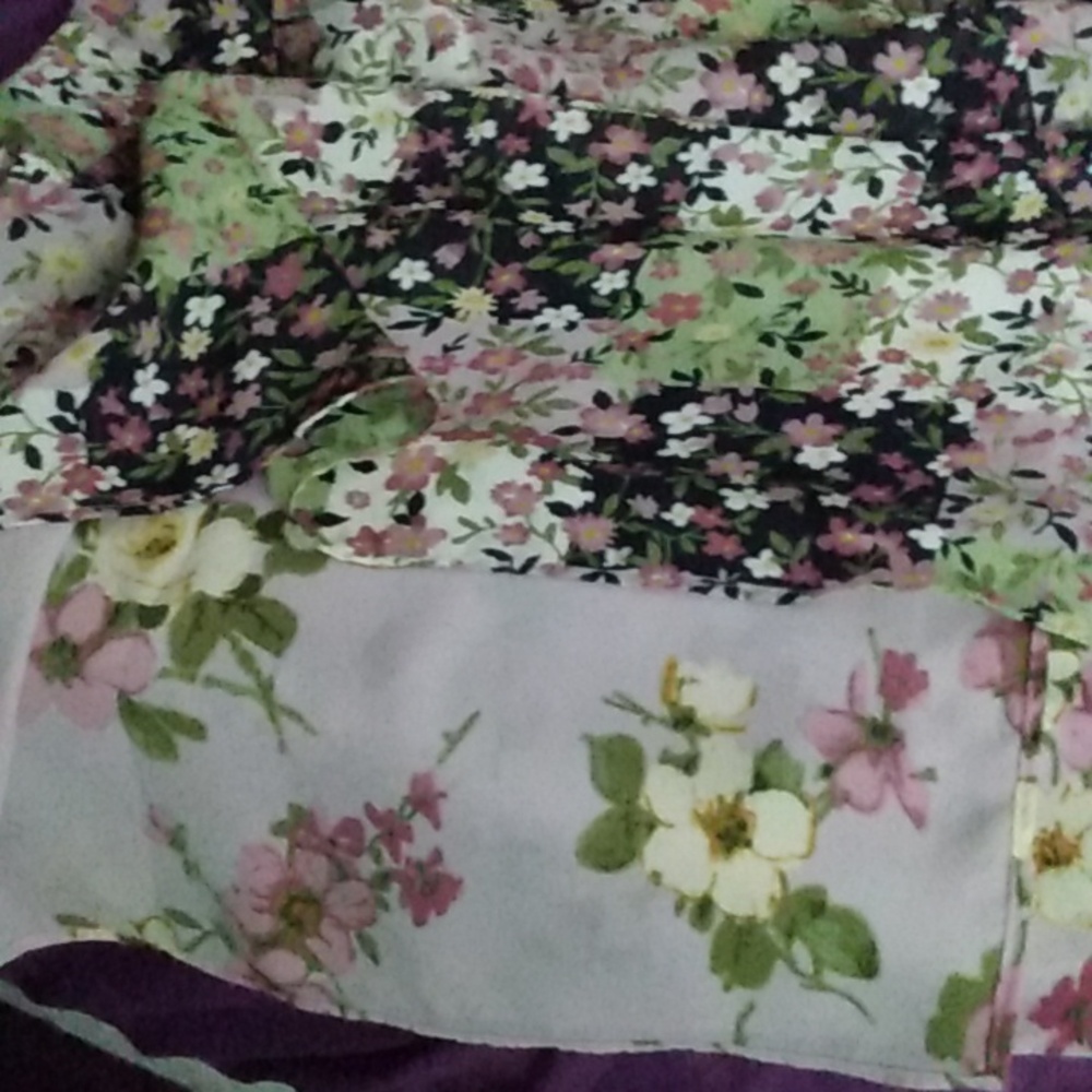 Patchwork dress size 10 petite, sleeveless, lined with a lilac floral pattern - Picture 11 of 12